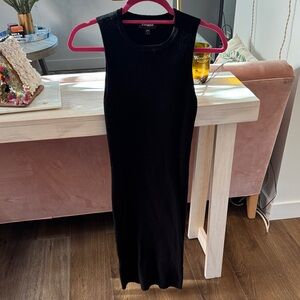 Express Classic Black Sleeveless Sweater Midi Dress